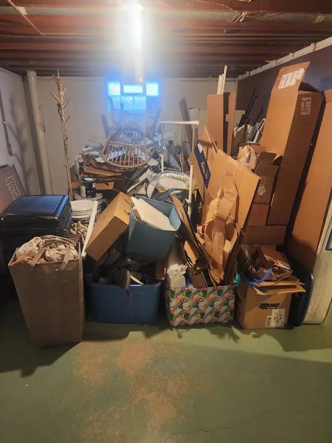 Roll-off dumpster container at job site for Construction Dumpster Rental in Caln